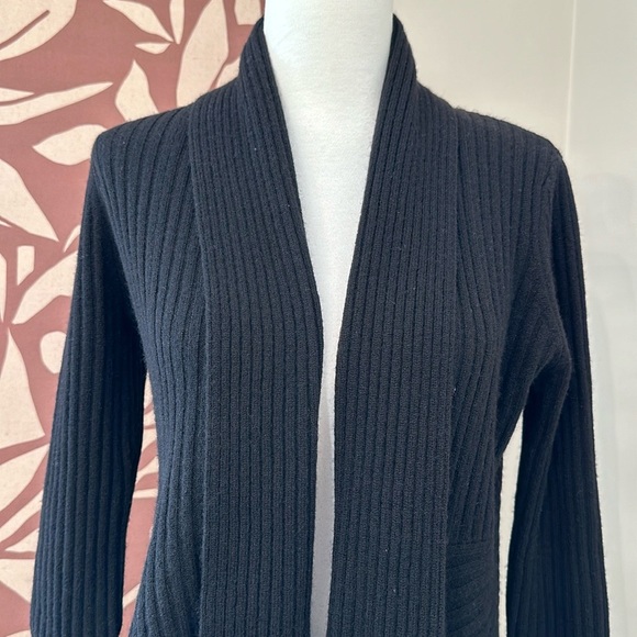 Autumn Cashmere New Rib Drape Cardigan Black NWT - Picture 8 of 11